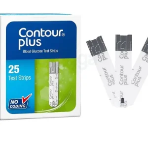 Contour Plus Blood Glucose Test Strips 25 Pcs